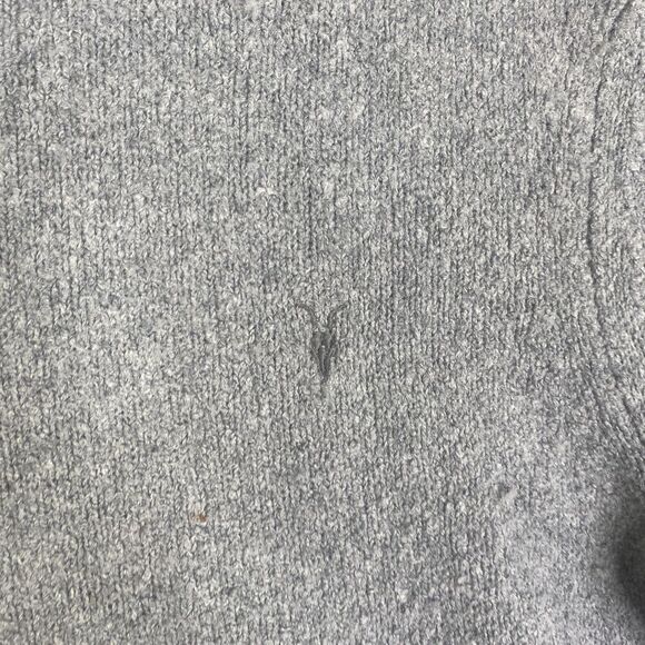 Allsaints Tolnar Crew Jumper Wool Cotton Blend Blend Grey Size M - Picture 4 of 15